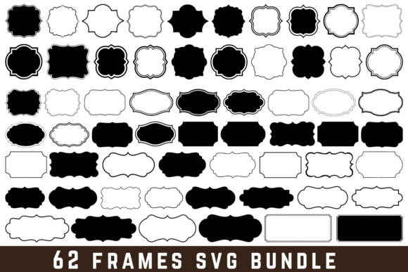 62 Frames Svg Bundle for Crafts and Graphics