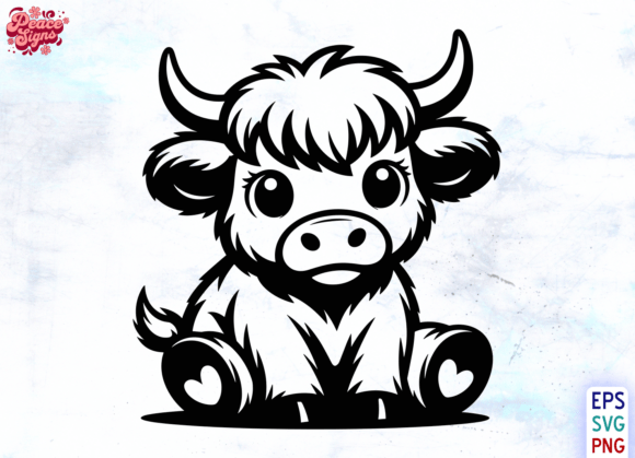 Chibi Highland Cow SVG & PNG: A Creative Graphic Asset for Crafts and Branding