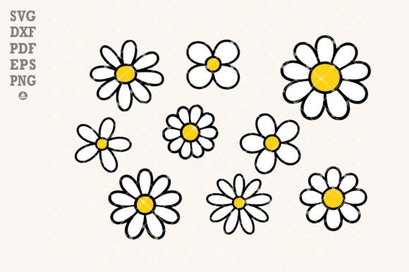 Daisy SVG Bundle: A Floral Graphic Design Asset for Crafts and Blogs