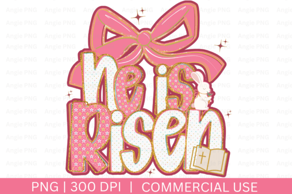 He is Risen Christian Easter PNG: Graphics for Crafts and Content