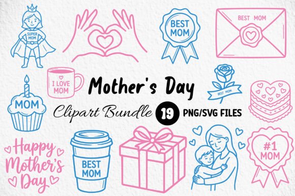 Mother’s Day Clipart Bundle: Graphics for Creative Projects