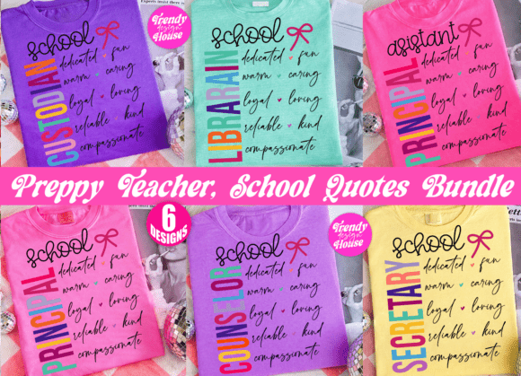 Preppy Teacher PNG Bundle: A Versatile Graphic Design Asset for T-Shirt Designs