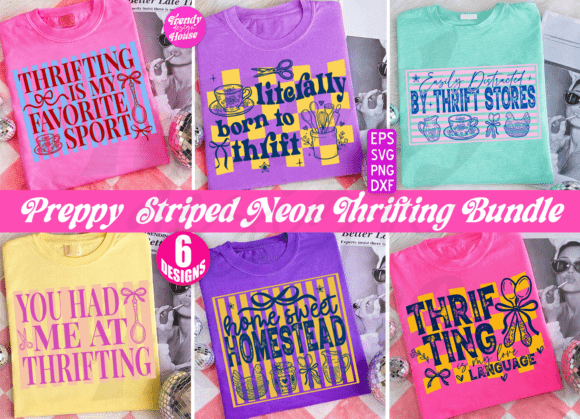 Preppy Thrifting SVG Bundle: Grandma Vibes for T-Shirt and Graphic Design Projects