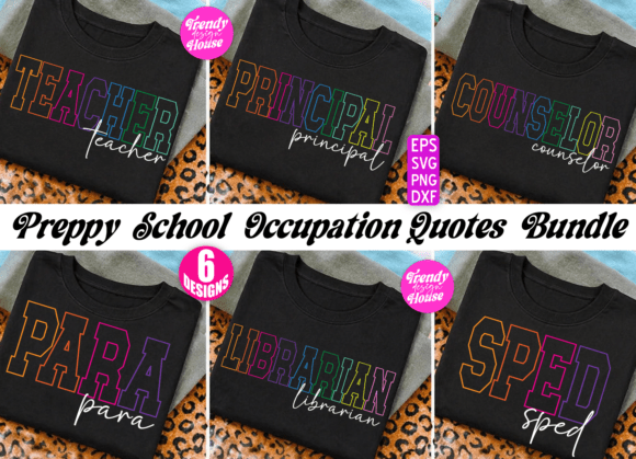 School Occupation Png Bundle Teacher PNG: A Graphic Design Asset for T-Shirt and Content Creators