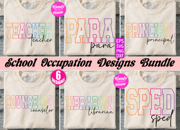 School Occupation SVG Bundle Teacher SVG: A Versatile Graphic Design Asset for T-Shirt Designs