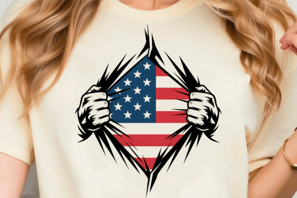 Tearing Shirt USA Flag SVG: A Bold Embroidery Design for Real Projects