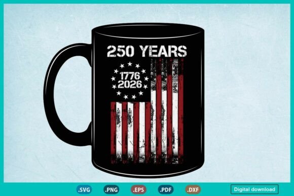 Vintage 250th Independence Day Graphics for Authentic T-Shirt Designs